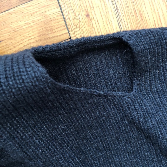 All Saints Charcoal Grey Open Shoulder Cardigan - Picture 7 of 8